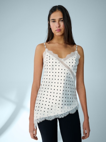 Bershka Top - fehér: elől