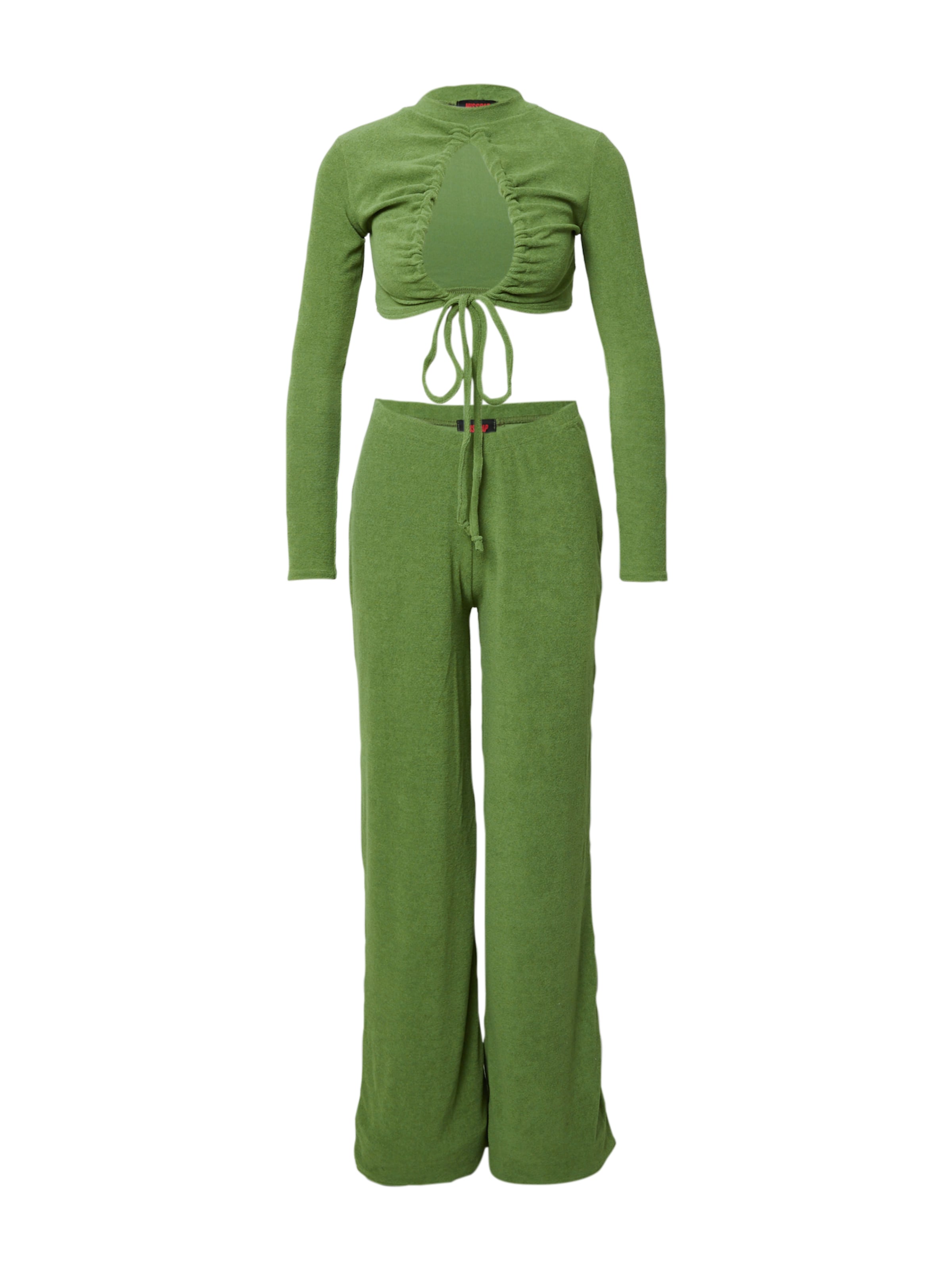 žalia Misspap Plačios klešnės Kelnės: priekis