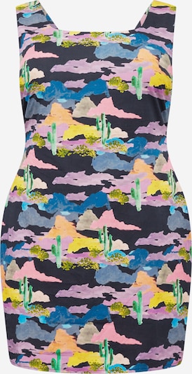 Nasty Gal Plus Jurk 'Cactus' in de kleur Blauw / Geel / Pink / Zwart, Productweergave