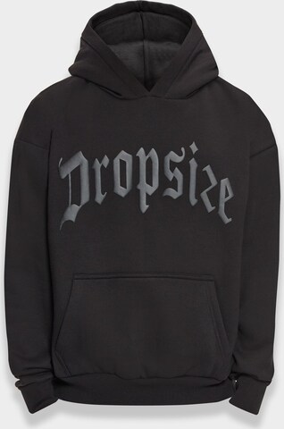 Sweat-shirt Dropsize en noir : devant