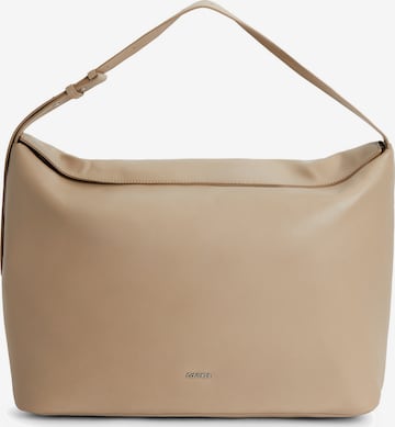 Calvin Klein Schoudertas in Beige: voorkant