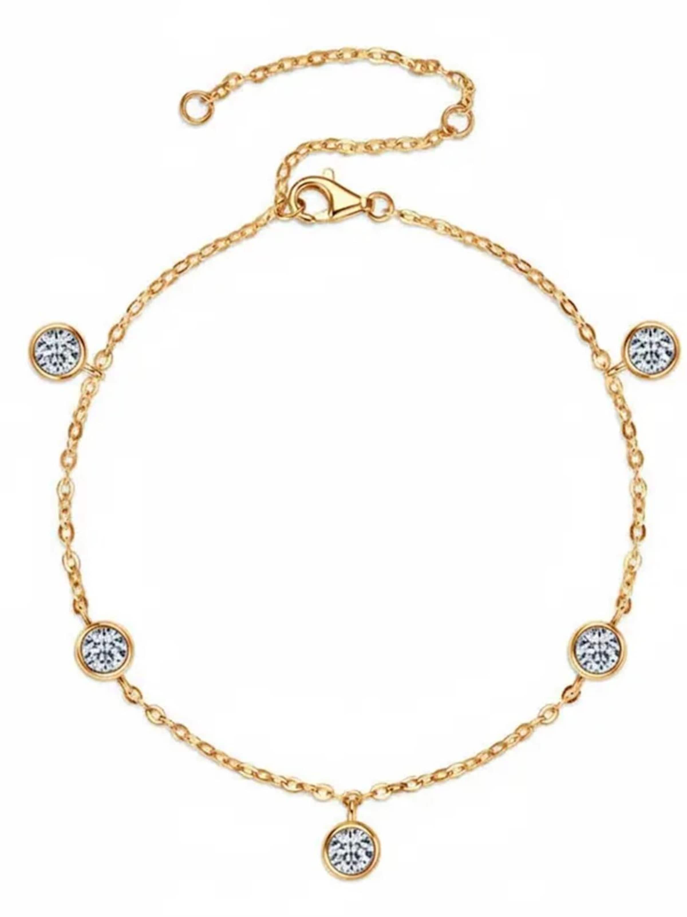 Staufergold Bracelet 'Tennis-Armband „Fine Line“' in Gold: front