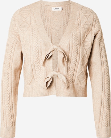 ONLY Knit cardigan 'ONLFIA' in Brown: front