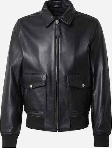 juoda Schott NYC Demisezoninė striukė: priekis