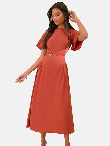 Robe Friends Like These en marron : devant
