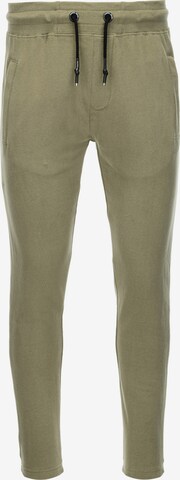 Pantalon 'P946' Ombre en vert : devant