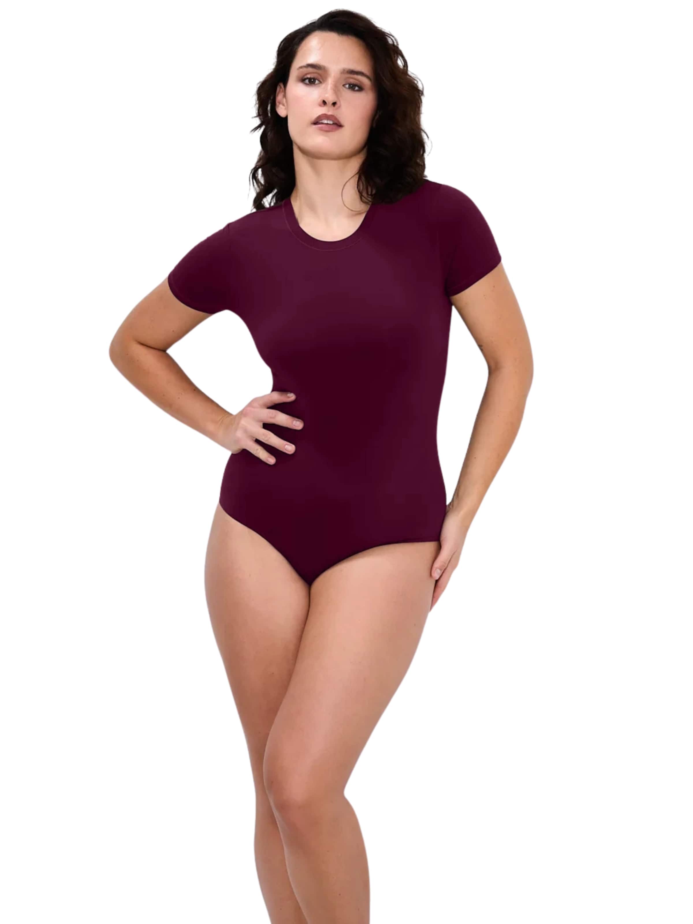Body 'Crew Neck T-Shirt Bodysuit' cfab (formerly creamy fabrics) en rouge
