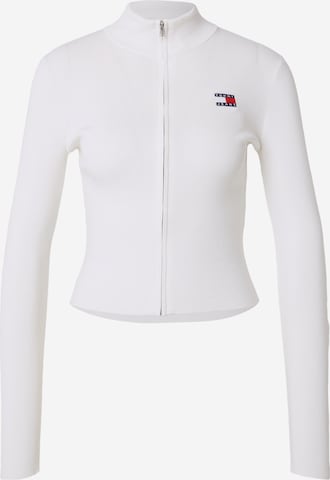 Tommy Jeans Kardigán - fehér: elől