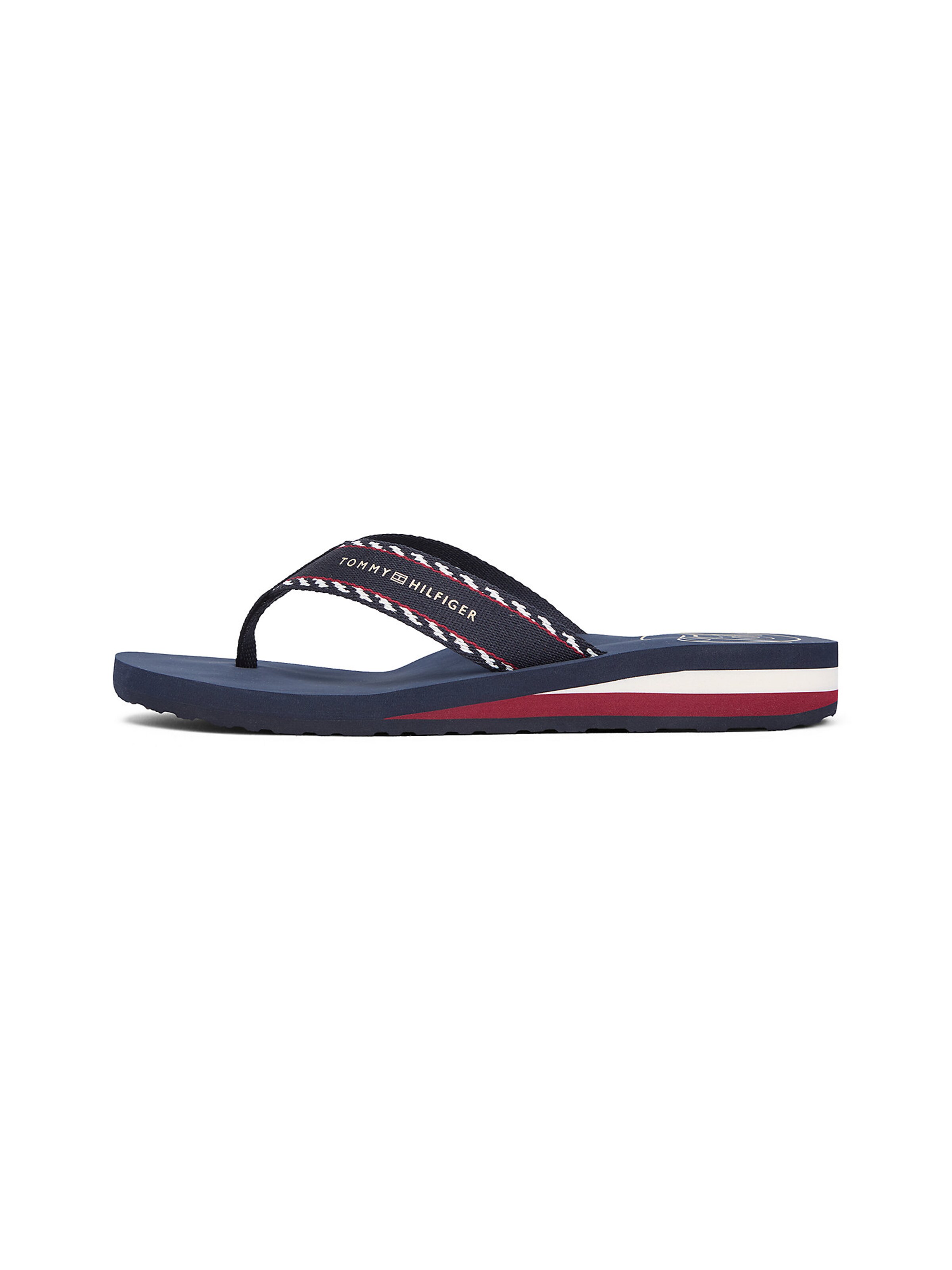 Tongs TOMMY HILFIGER en bleu : devant