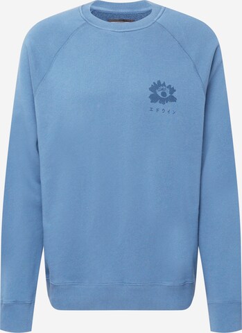 EDWIN Sweatshirt 'Hana Kao' in Blue: front