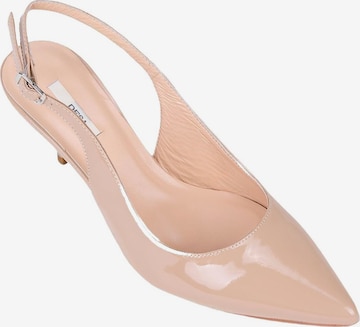 Desa Slingback pumps 'Slingback Stiletto' in Beige: front