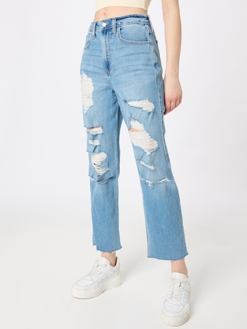 Regular Jeans de la HOLLISTER pe albastru: față