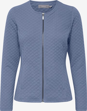 Fransa Zip-Up Hoodie in Blue: front