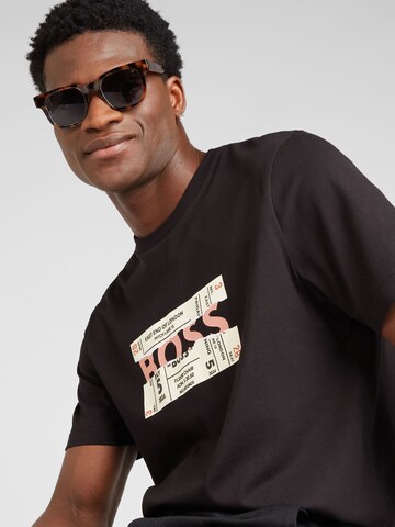 BOSS - Camiseta 'Bossticket' en negro