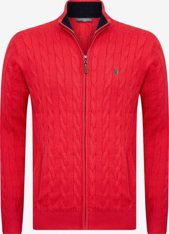 Jacey Quinn Gebreid vest in Rood: voorkant