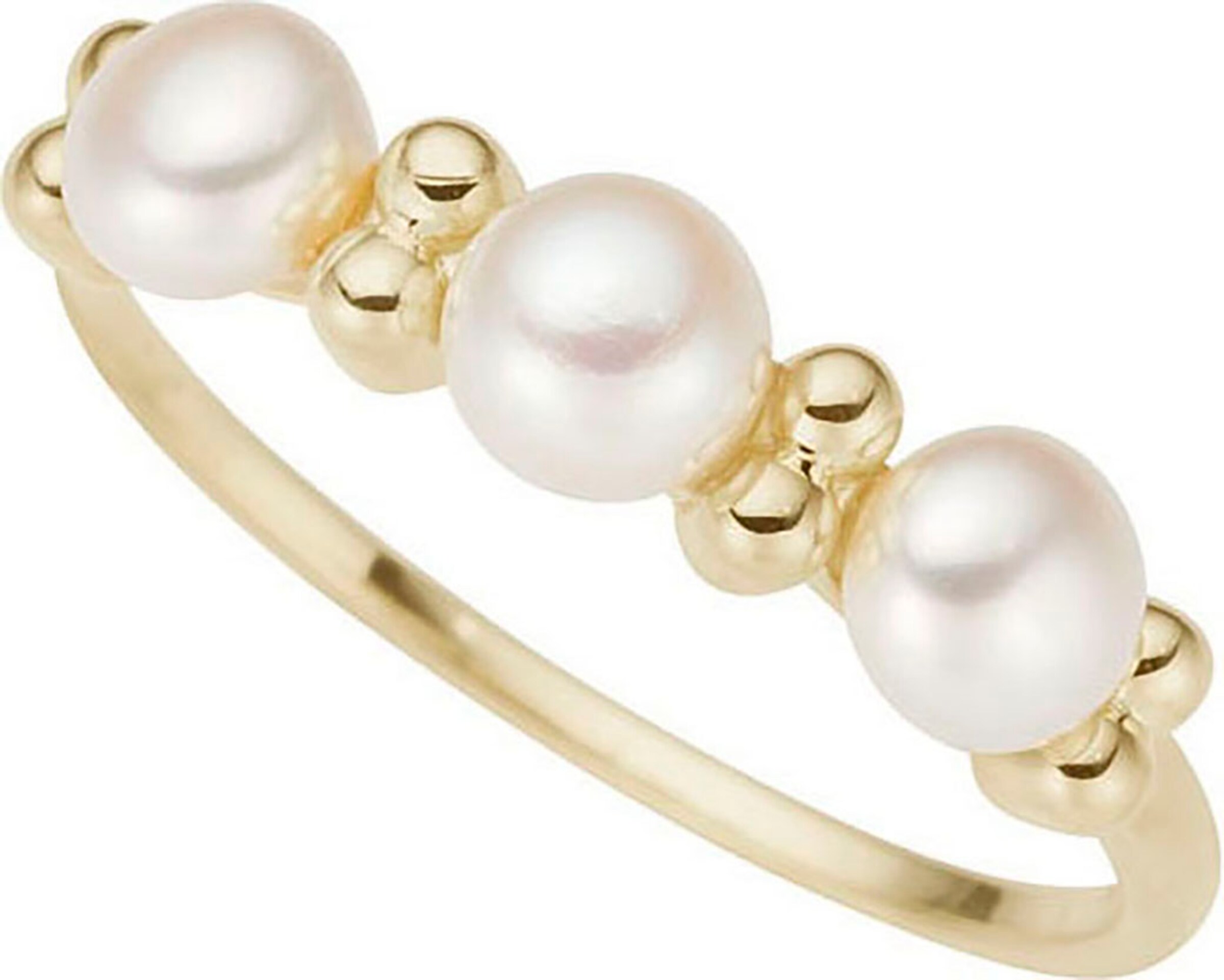 FIRETTI Ring in gold / perlweiß, Produktansicht