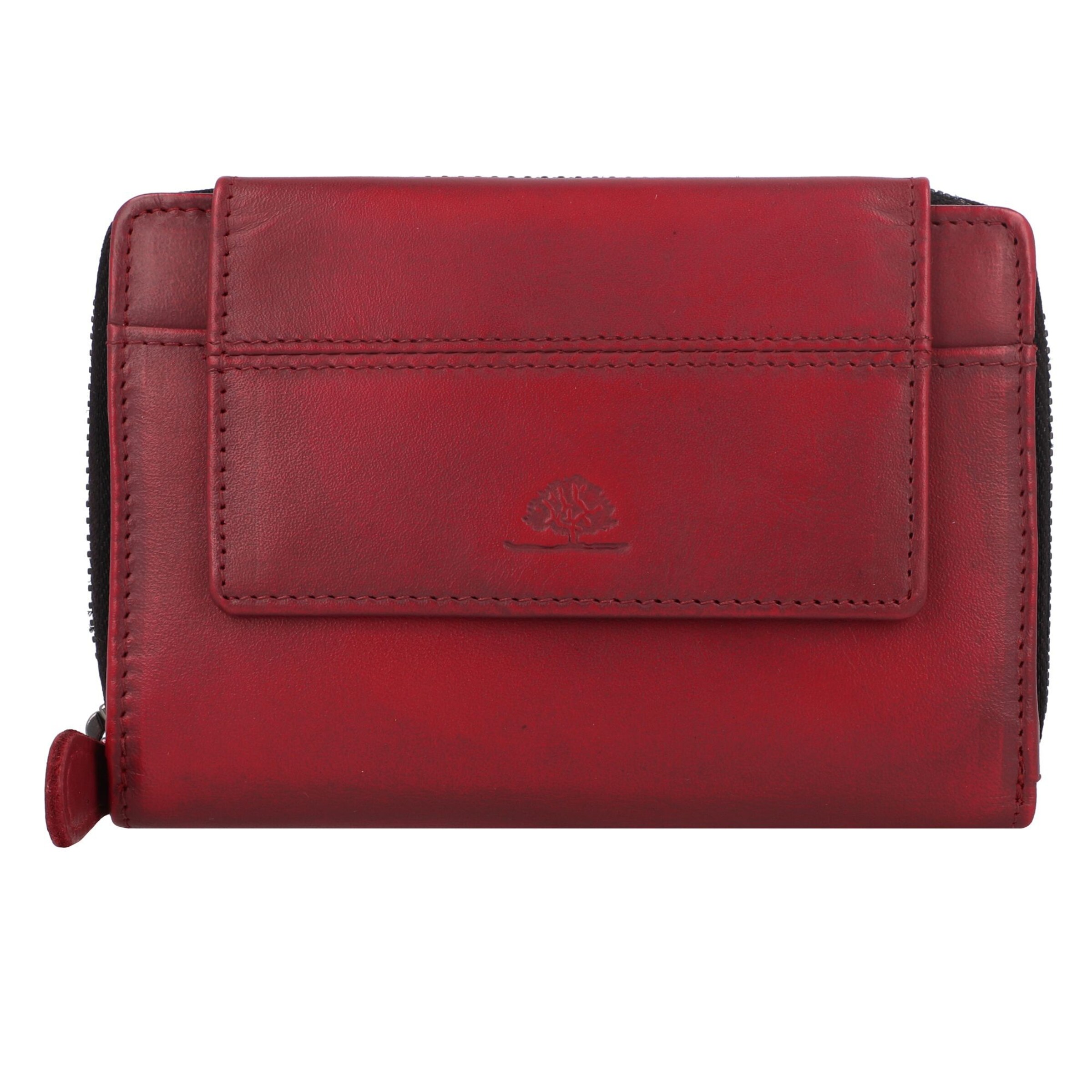 GREENBURRY Wallet 'Destressed' in Red: front