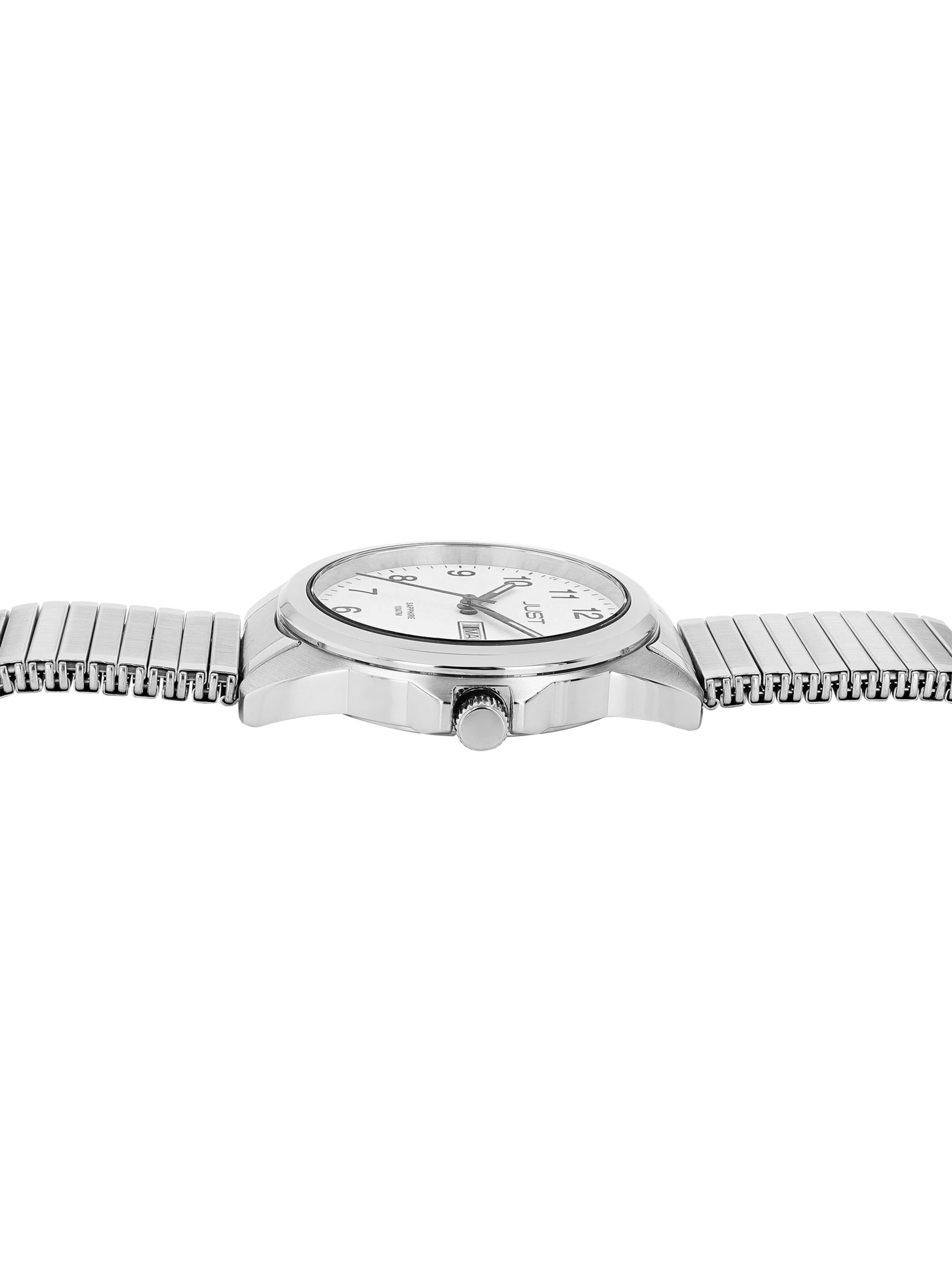 JUST Analog Watch 'Majivi, Mineralglas' in Silver