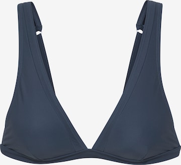 LASCANA Triangle Bikini Top in Blue: front