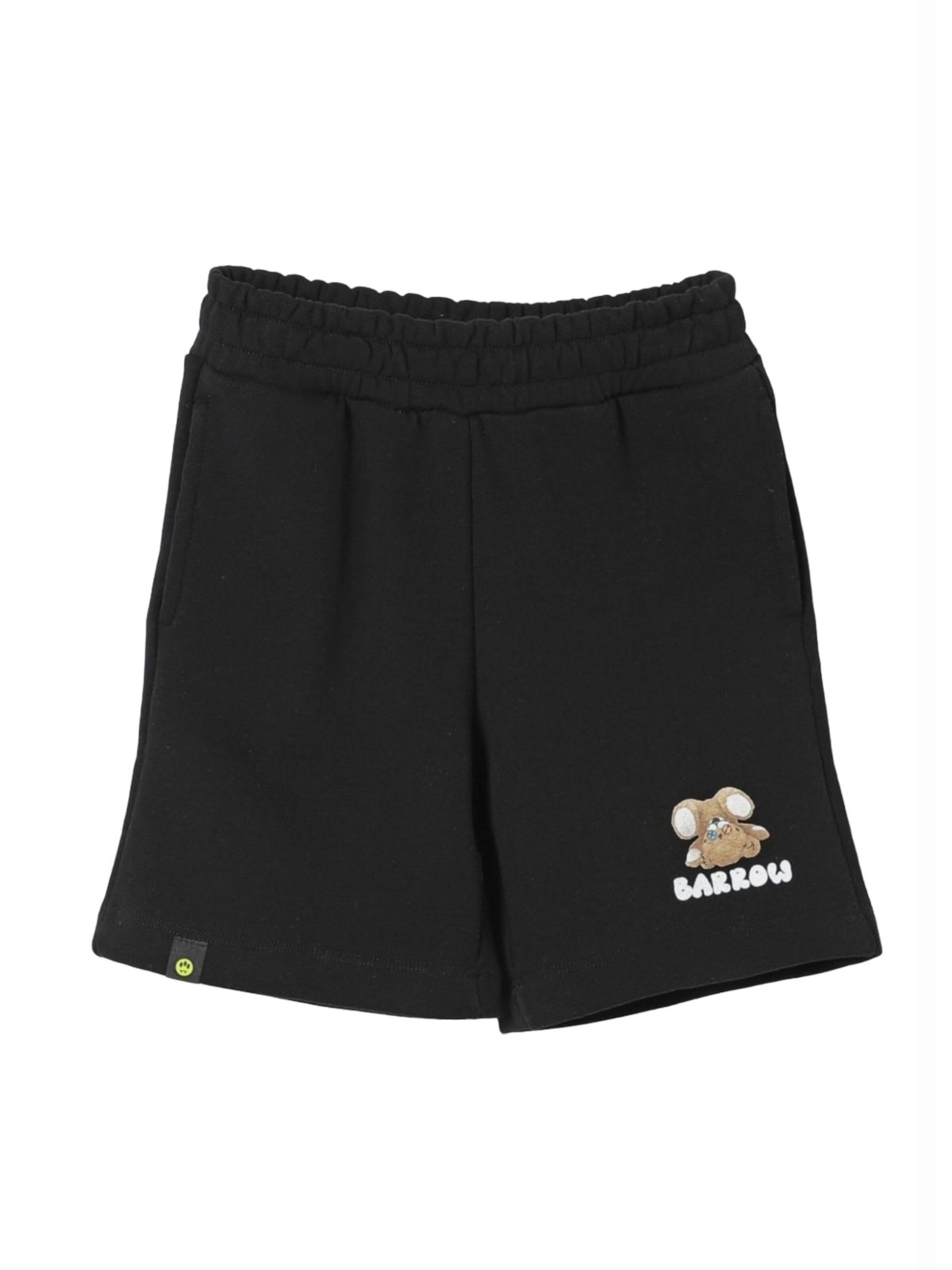 BARROW Regular Trousers 'Bermuda felpa nero per bambino' in Black: front