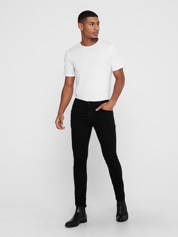 Only & Sons Skinny Jeans 'Loom' in Zwart