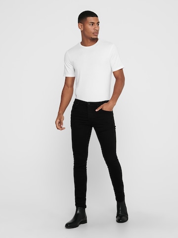 Skinny Jeans 'Loom' di Only & Sons in nero