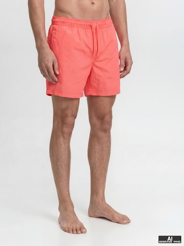 JACK & JONES Zwemshorts 'Jack & Jones Heren Zwemshort JPSTMAUI TROPIC Effen' in Oranje