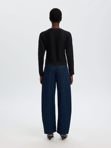 SELECTED Gebreid vest in Zwart