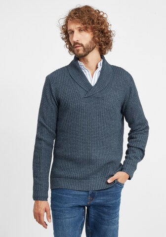 !Solid Strickpullover 'Mapari' in Blau: predná strana