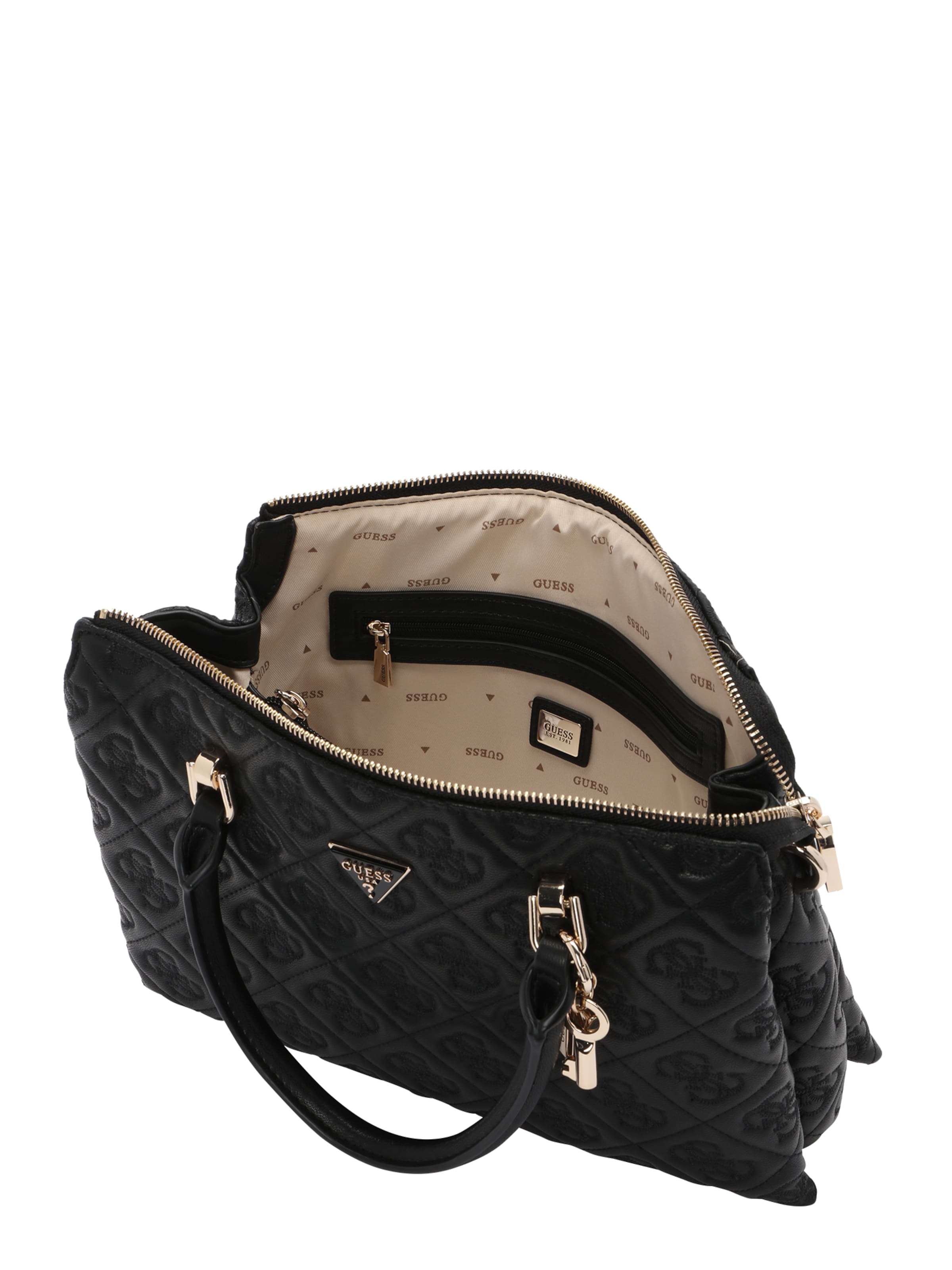 GUESS Сумки 'ADELASIA MULTI COMP SATCHEL' в Черный