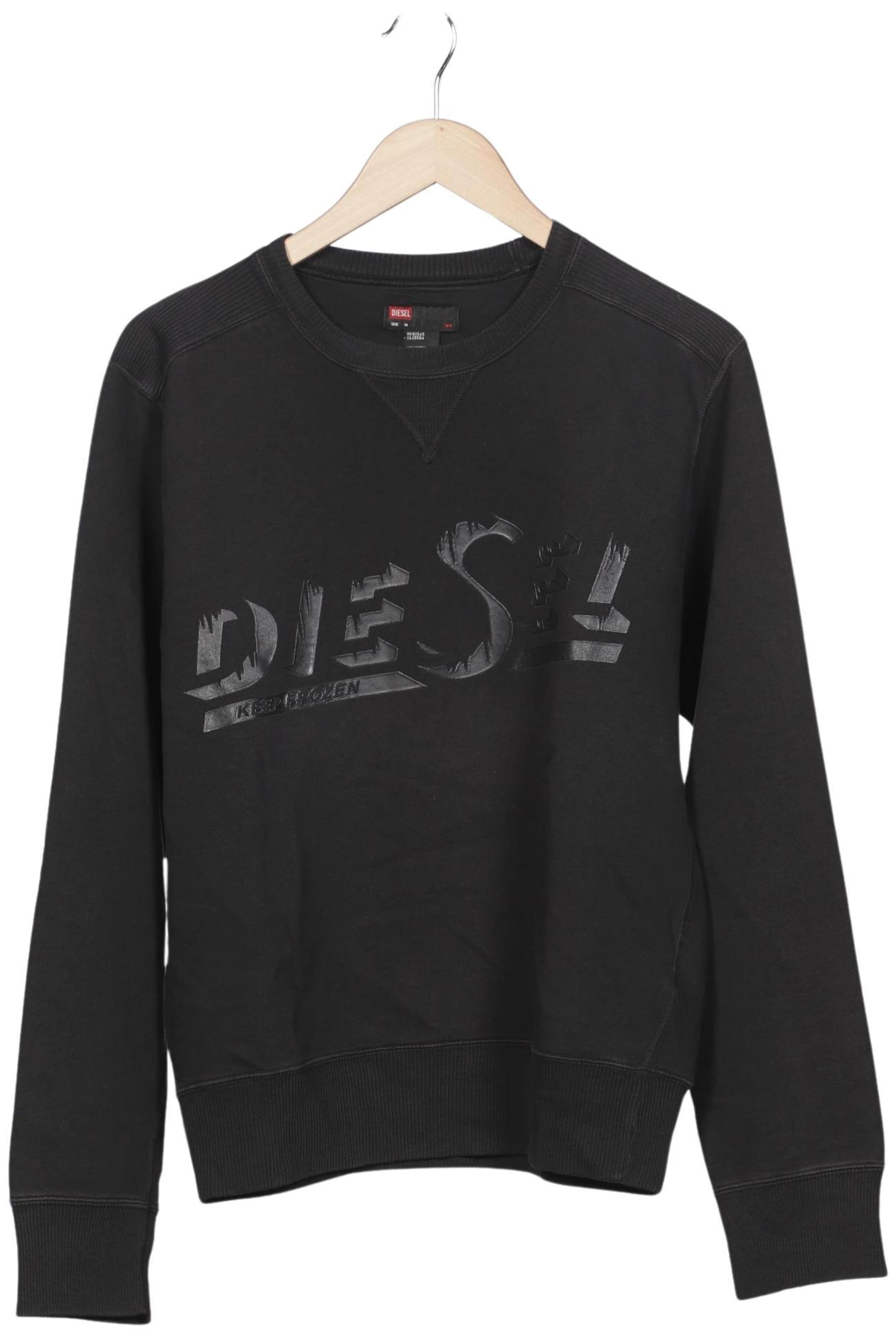 DIESEL Sweatshirt & Zip-Up Hoodie in M in Black: front