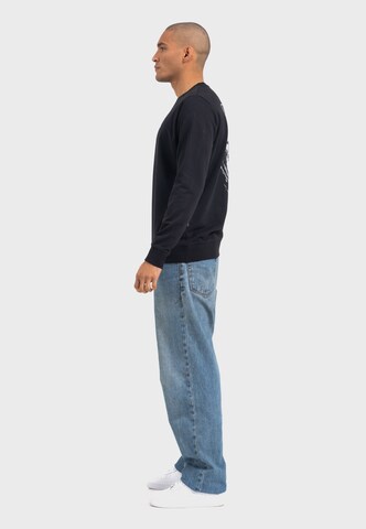 Oldskull Sweatshirt 'Asian Lotus Surf Logo Graphic' in Black