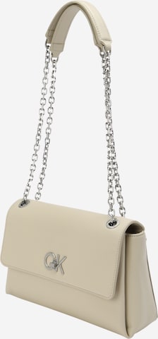 Calvin Klein Shoulder Bag in Beige: front