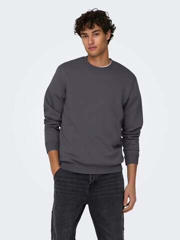 Only & Sons Regular fit Sweatshirt 'Ceres' i grå: framsida