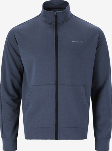 ENDURANCE Athletic Zip-Up Hoodie 'Loweer' in Grey: front