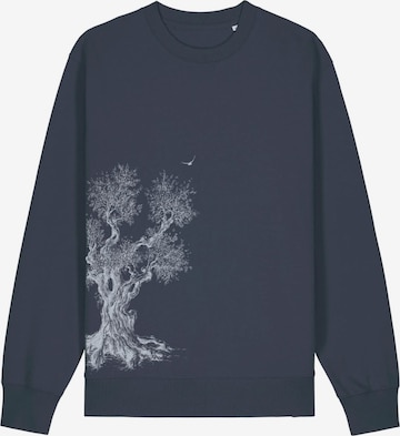 Life-TreeSweater majica 'Sweater Organic Olive Tree' - siva boja: prednji dio