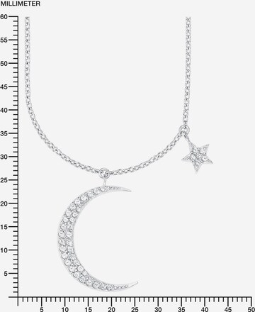 AMOR Necklace 'Mond und Stern' in Silver