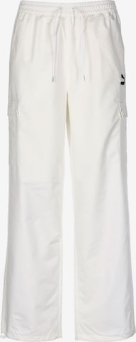 PUMA Boot cut Workout Pants in White: front