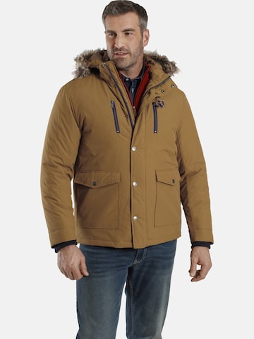 Charles Colby Winterparka ' Sir Clarence ' in Geel: voorkant