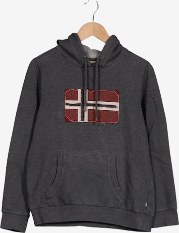 NAPAPIJRI Kapuzenpullover L in Grau: Vorderseite
