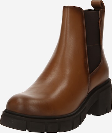 TOM TAILOR Chelsea Boots in Brown: front