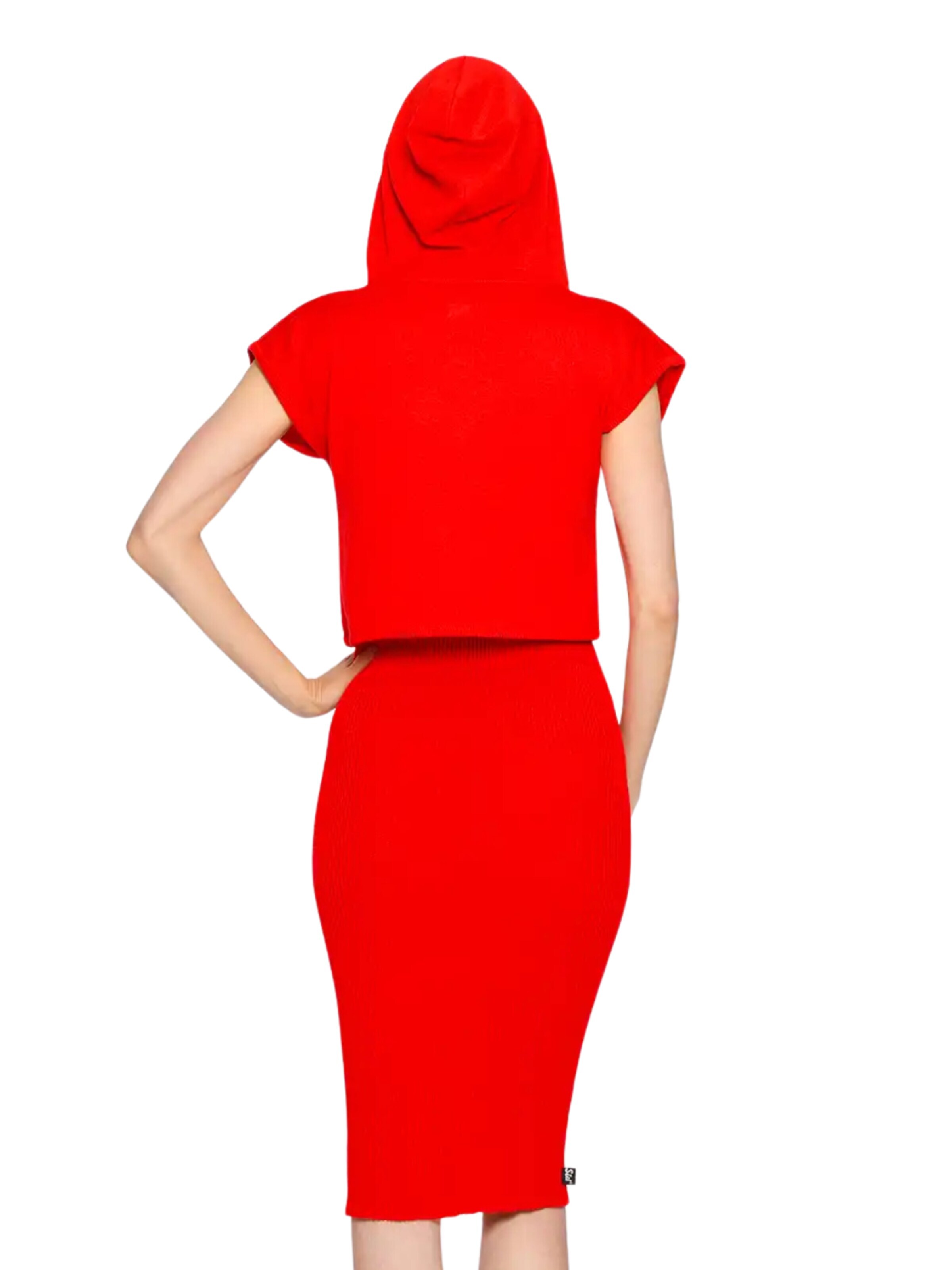 Süel knitwear Knitted top 'Hanna Hoodie' in Red