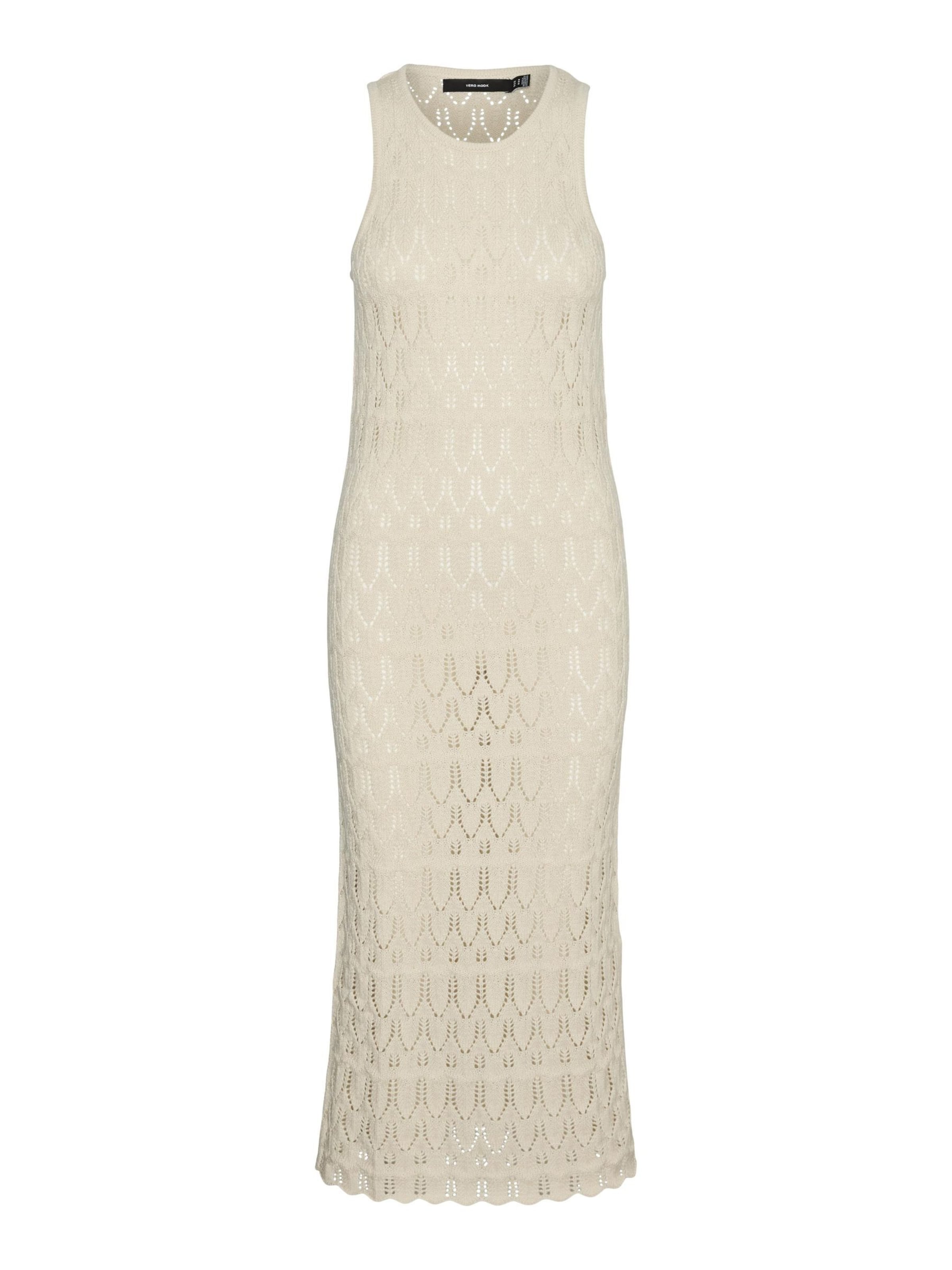 VERO MODA Strickkleid in hellbeige, Produktansicht