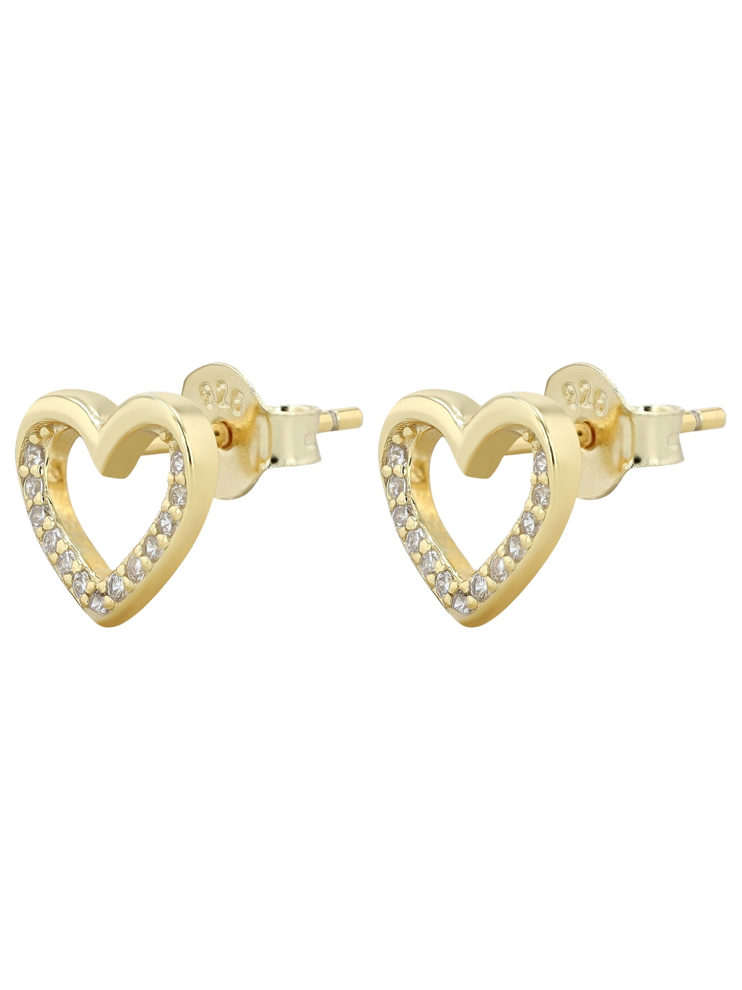 Akzent Earrings '"Heather" aus 925 Sterlingsilber, rhodiniert, langlebig' in Gold