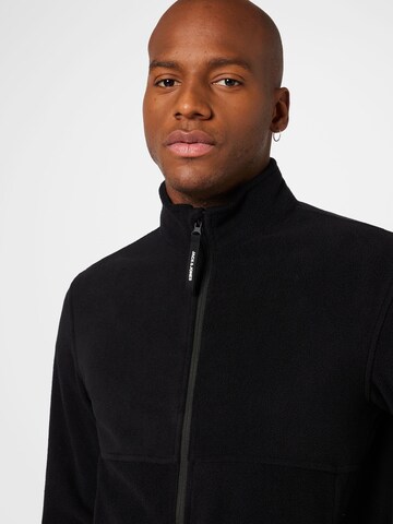 JACK & JONES Fleecejacke 'POWER' in Schwarz