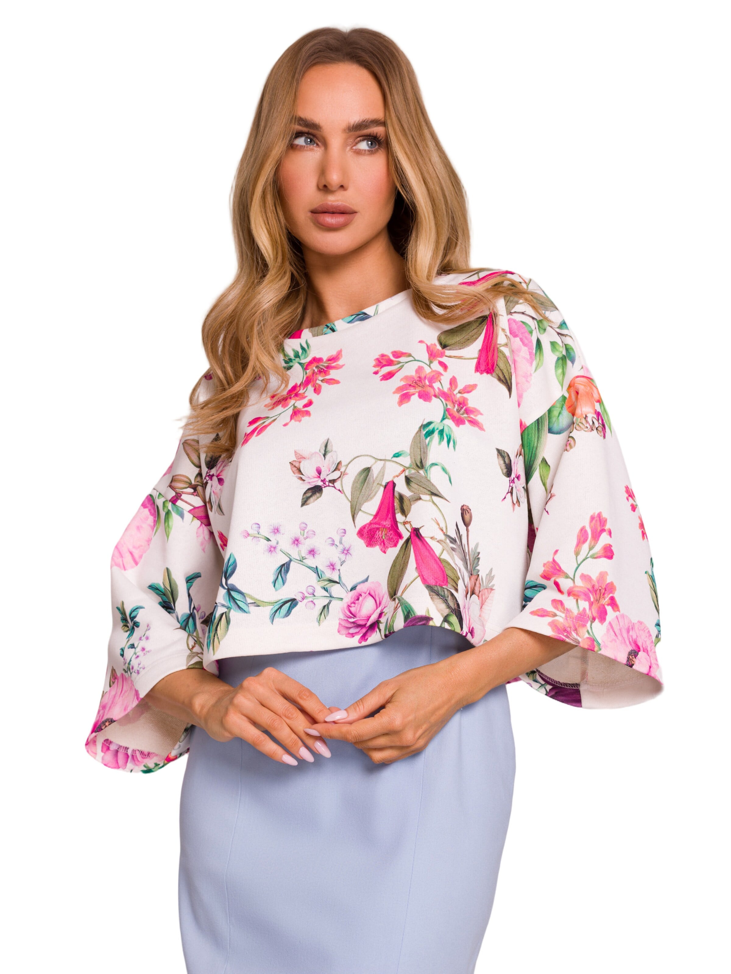 made of emotion Top 'Krótka bluza z nadrukiem' – mix barev