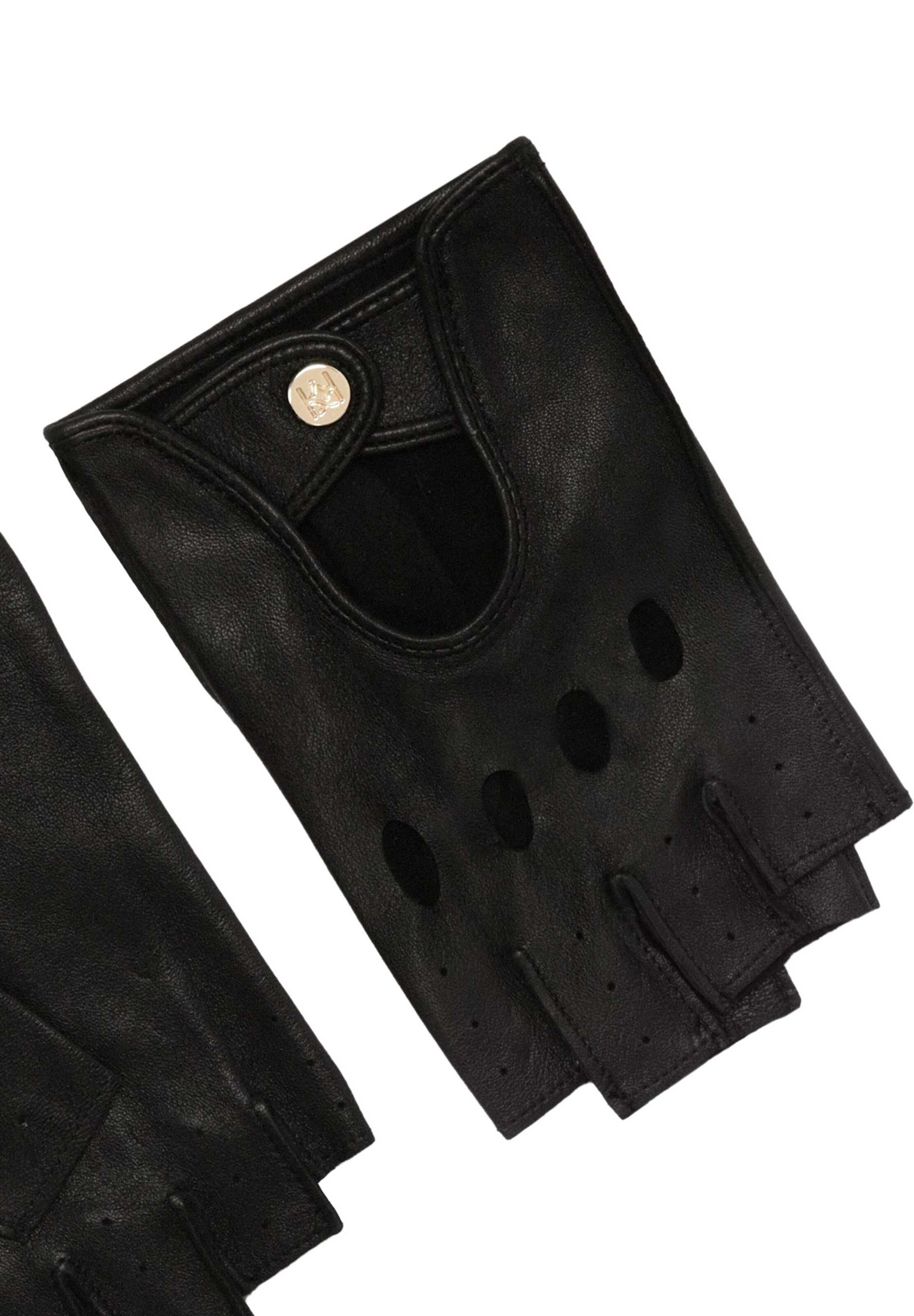 Guanti con dita corte di Kazar in nero