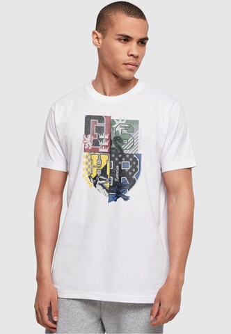 ABSOLUTE CULT Shirt 'Harry Potter - Varsity Hogwarts' in Wit: voorkant
