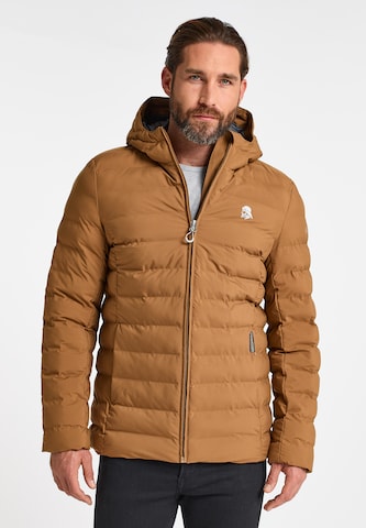 Schmuddelwedda Between-Season Jacket in Brown: front