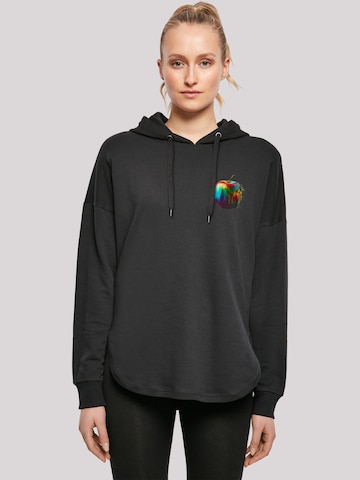 Sweat-shirt 'Colorfood Collection - Rainbow Apple' F4NT4STIC en noir : devant